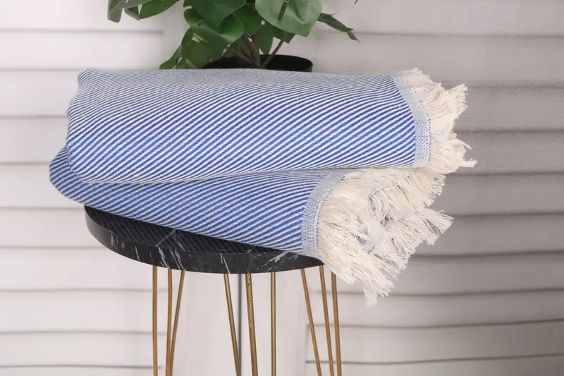 Turkish Towel USA, Soft towel, Valentines Gift, Traditional Turkish peshtemal for hammam, 70x36 Cotton Striped Towel, Custom Wedding Gift - 3