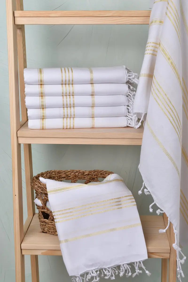 Bridesmaid Gifts, Monogram Turkish Towel, Wedding For Favor, Bachelorette Party Favors, 70x40 Cotton Striped Towel, Guest Towel, Decorative Towel - 3