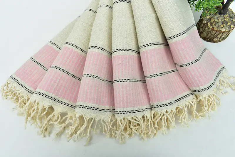 Düğün Hediyesi, Kişiselleştirilmiş Mutfak Havlu, Plaj Teması Düğün Hediyesi, En İyi Arkadaş Hediyesi, Kişiselleştirilmiş El Havlu, 40x20 Keten Çizgili Havlu, Hediye Havlu - 4