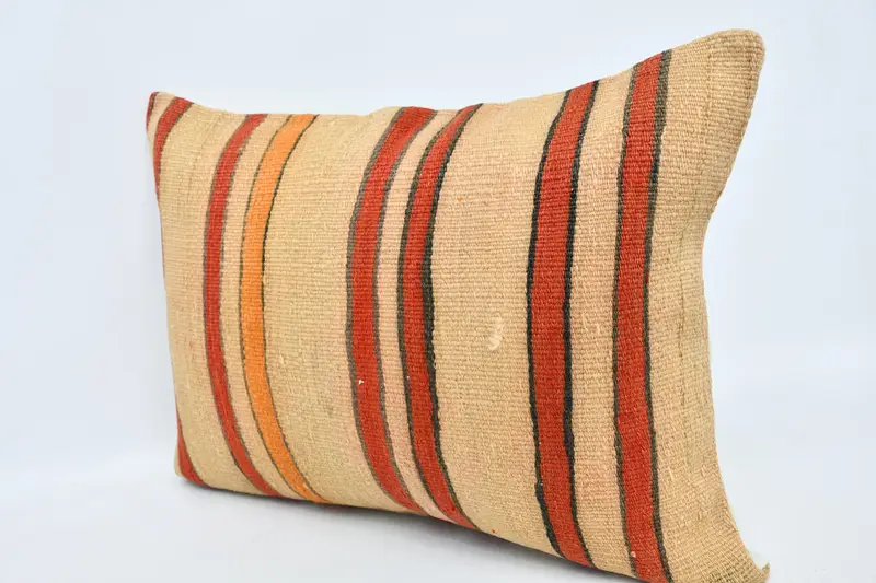 Kilim Cushion Sham, Pillow Sham, Antique Pillows, Kilim Pillow, 20x28 Beige Pillow Sham, Handmade Pillow, Luxury Cushion Case, Indoor Pillow Case - 4