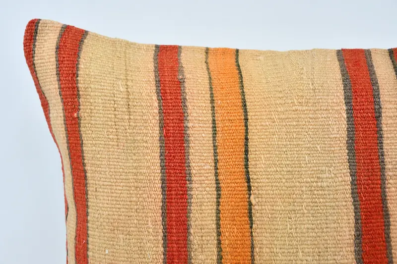 Kilim Cushion Sham, Pillow Sham, Antique Pillows, Kilim Pillow, 20x28 Beige Pillow Sham, Handmade Pillow, Luxury Cushion Case, Indoor Pillow Case - 2