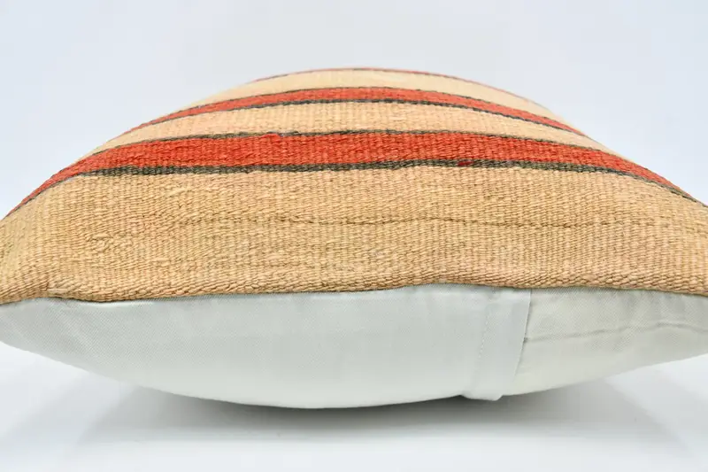 Kilim Cushion Sham, Pillow Sham, Antique Pillows, Kilim Pillow, 20x28 Beige Pillow Sham, Handmade Pillow, Luxury Cushion Case, Indoor Pillow Case - 5