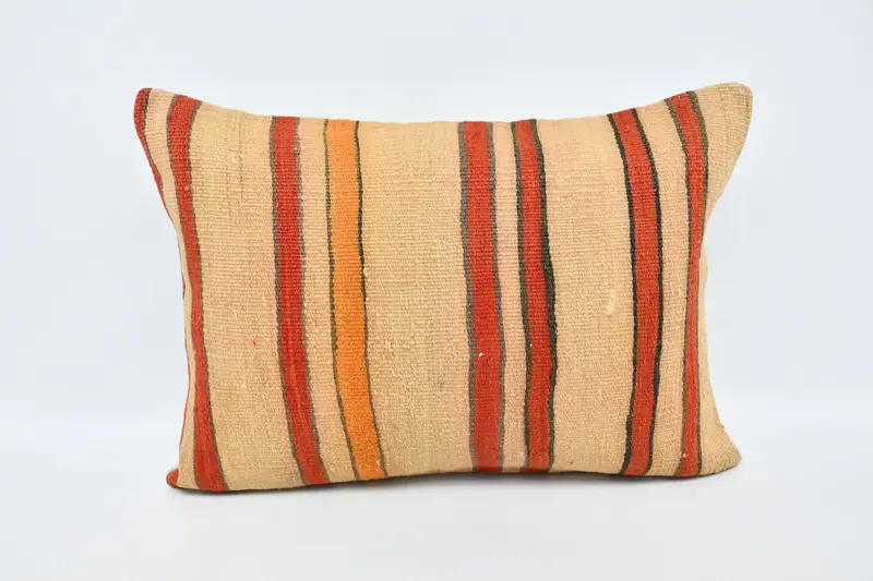 Kilim Cushion Sham, Pillow Sham, Antique Pillows, Kilim Pillow, 20x28 Beige Pillow Sham, Handmade Pillow, Luxury Cushion Case, Indoor Pillow Case - 1