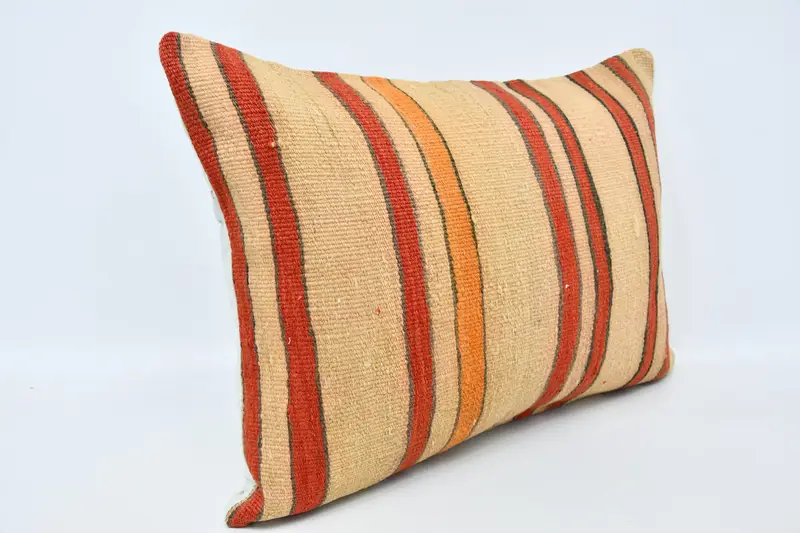 Kilim Cushion Sham, Pillow Sham, Antique Pillows, Kilim Pillow, 20x28 Beige Pillow Sham, Handmade Pillow, Luxury Cushion Case, Indoor Pillow Case - 3