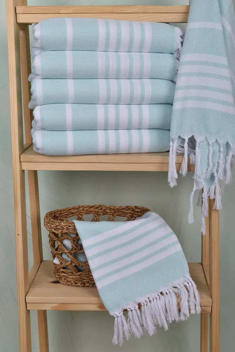 Monogram Kitchen Towel, Spa Towel, 40x20 Cotton Zig zag Towel, Custom Hand Towel, Turkish Hand Towel, Xmas Gifts, Bathroom Towel, Home Decor Gifts - 3