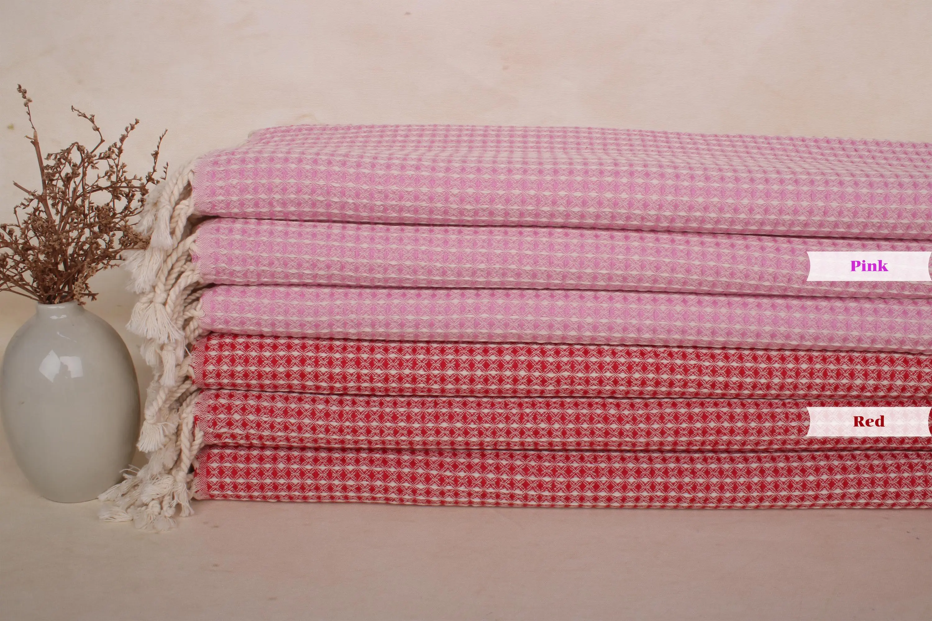 Wedding Favors Organic Turkish Cotton Waffle Tea Towel, 22x44 Inches - 1