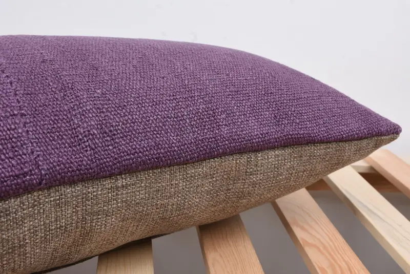 12x24 Purple Pillow Sham, Cushion Cover, Vintage Pillow, Turkish Pillow, Boho Pillow Sham Cover, Retro Pillow Sham - 7