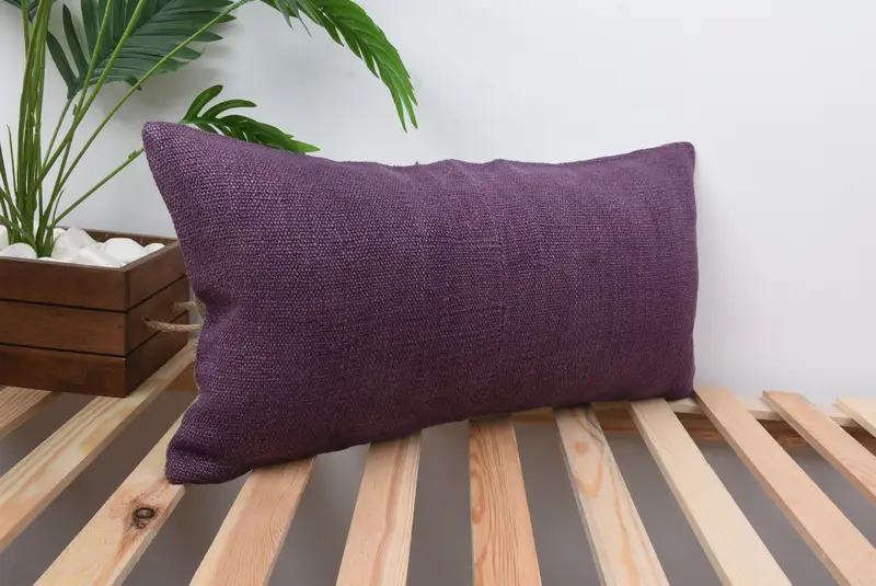 12x24 Purple Pillow Sham, Cushion Cover, Vintage Pillow, Turkish Pillow, Boho Pillow Sham Cover, Retro Pillow Sham - 4