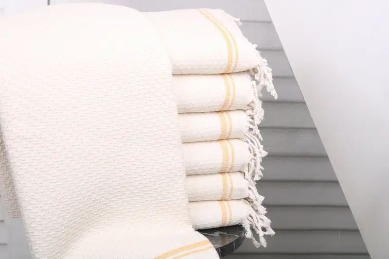 Custom Wedding Gifts Mustard Cotton Beach Towel, 36x67 Inches