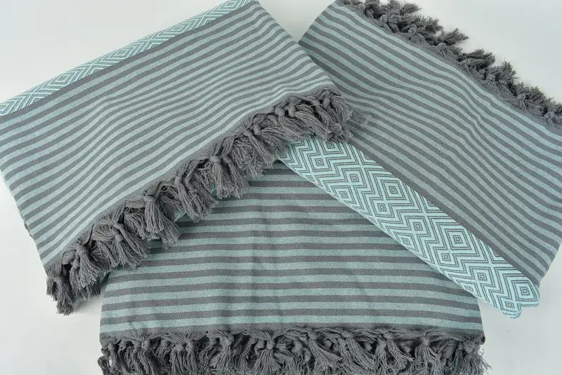 104x80 Cotton Diamond Towel, Organic Throw, Bridesmaid Gifts Personalized, Woven Throw Blanket, Bridal Shower Gift, Throw Blanket, Halloween Blanket - 6