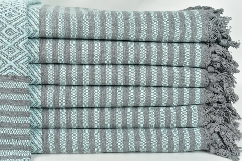 104x80 Cotton Diamond Towel, Organic Throw, Bridesmaid Gifts Personalized, Woven Throw Blanket, Bridal Shower Gift, Throw Blanket, Halloween Blanket - 1