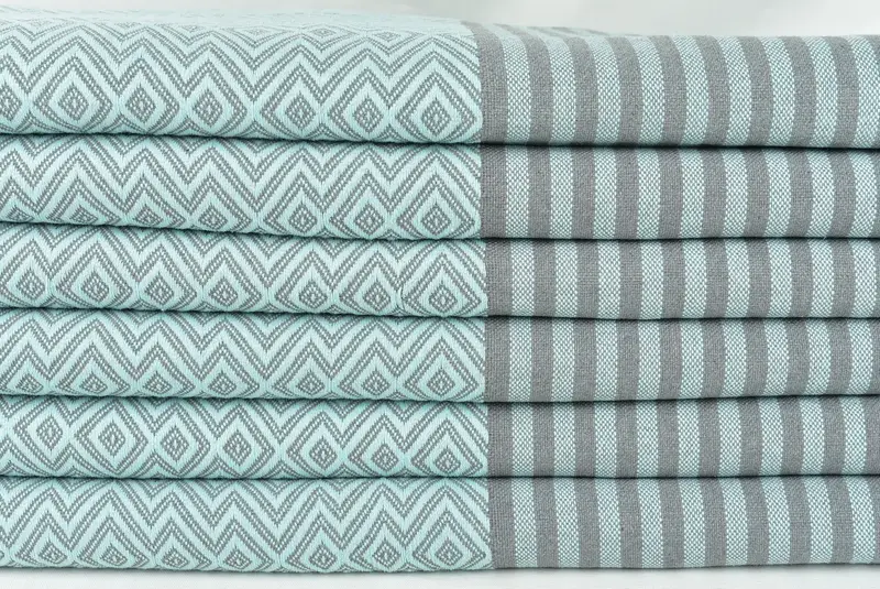 104x80 Cotton Diamond Towel, Organic Throw, Bridesmaid Gifts Personalized, Woven Throw Blanket, Bridal Shower Gift, Throw Blanket, Halloween Blanket - 2