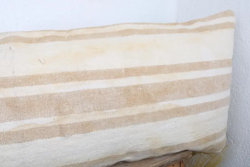 Vintage Kilim Pillow, Bohemian Cushion Pillow Cover, Cushion Cover, 16x48 White Cushion, Interior Designer Pillow, Pillow for Sofa - 4