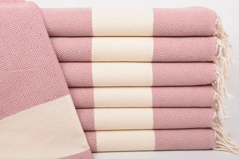 Bridesmaid Gifts Personalized, Monogram Towels, Turkish Towel Hand Towel, Small Bath Towels, Personalized Kitchen Towel, 40x20 Cotton Diamond Towel - 1