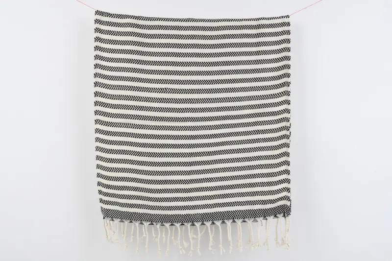 Özel El Havlu, Kişiselleştirilmiş Mutfak Havlu, Monogram Mutfak Havlu, Erkek Arkadaş Noel Hediyesi, 40x18 Pamuklu Chevron Havlu, Nedime Hediyesi - 8