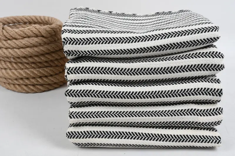 Özel El Havlu, Kişiselleştirilmiş Mutfak Havlu, Monogram Mutfak Havlu, Erkek Arkadaş Noel Hediyesi, 40x18 Pamuklu Chevron Havlu, Nedime Hediyesi - 4