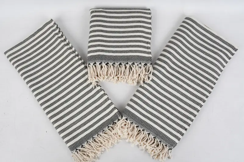 Özel El Havlu, Kişiselleştirilmiş Mutfak Havlu, Monogram Mutfak Havlu, Erkek Arkadaş Noel Hediyesi, 40x18 Pamuklu Chevron Havlu, Nedime Hediyesi - 7