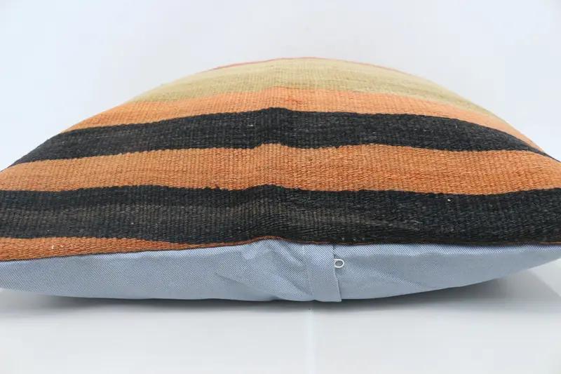 Boho Pillow Sham Cover, 28x28 Beige Pillow Cover, Cushion, Ethnical Kilim Rug Pillow, Pillow for Sofa, Comfy Throw Cushion Cover - 5