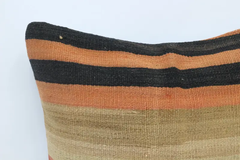 Boho Pillow Sham Cover, 28x28 Beige Pillow Cover, Cushion, Ethnical Kilim Rug Pillow, Pillow for Sofa, Comfy Throw Cushion Cover - 2