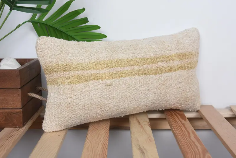 8x16 Beige Pillow Cover, Pillow for Couch, Pattern Throw Cushion Case, Cushion Cover, Interior Designer Pillow, Home Decor Pillow - 4