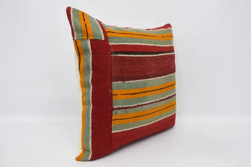 24x24 Red Cushion, Rustic Cushion Case, Kilim Pillow, Cotton Cushion, Antique Pillows, Pillow Cover, Vintage Kilim Pillow, Tapestry Pillow Sham - 3