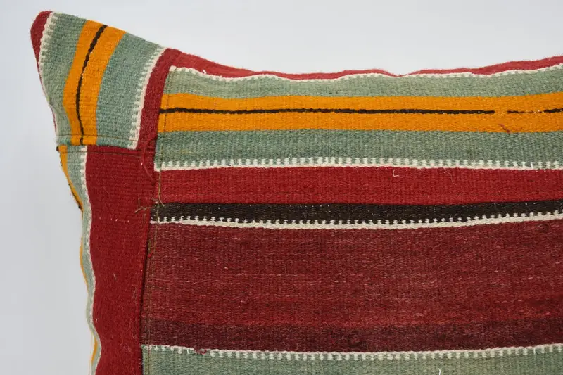 24x24 Red Cushion, Rustic Cushion Case, Kilim Pillow, Cotton Cushion, Antique Pillows, Pillow Cover, Vintage Kilim Pillow, Tapestry Pillow Sham - 2