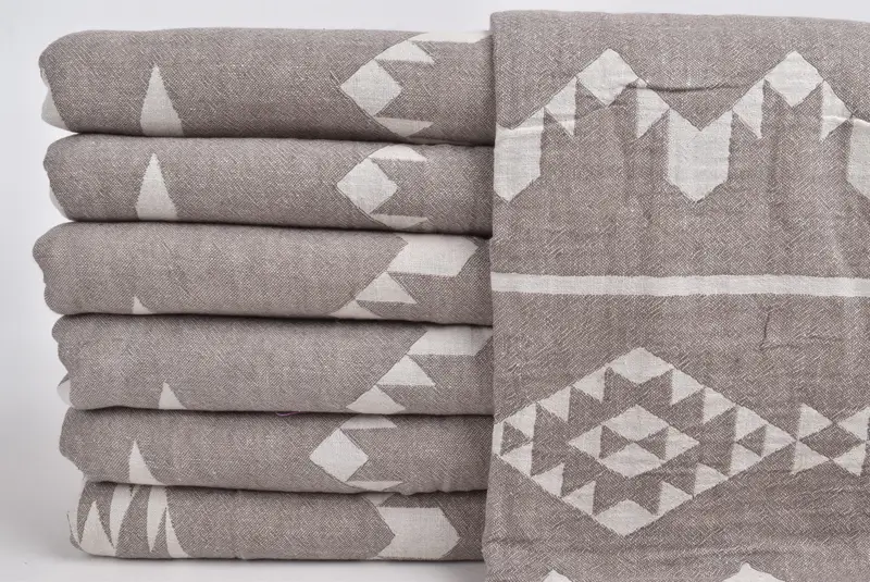 Decorative Blanket, Tablecloth, Customized Turkish Blanket, Bedspread, Valentine Day Gift For Her, Family Gift, 70x60 Cotton Geometric Towel - 2