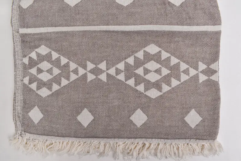 Decorative Blanket, Tablecloth, Customized Turkish Blanket, Bedspread, Valentine Day Gift For Her, Family Gift, 70x60 Cotton Geometric Towel - 4