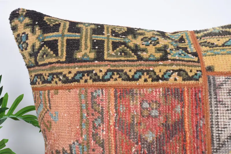 Nomadic Pillow Cover, 32x32 Blue Pillow Cover, Antique Pillows, Vintage Kilim Pillow, Retro Cushion Case, Kilim Cushion Sham, Pillow Cover - 2