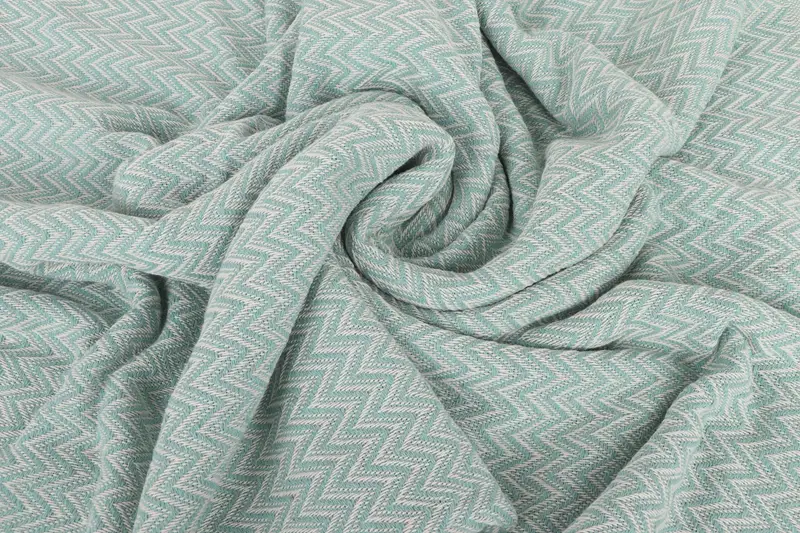 Turkish Blanket Queen, Gift For Wedding Day, 76x64 Cotton Zig zag Towel, Woven Throw Blanket, Personalized Blanket, Bedspread, Bridal Party Gifts - 7