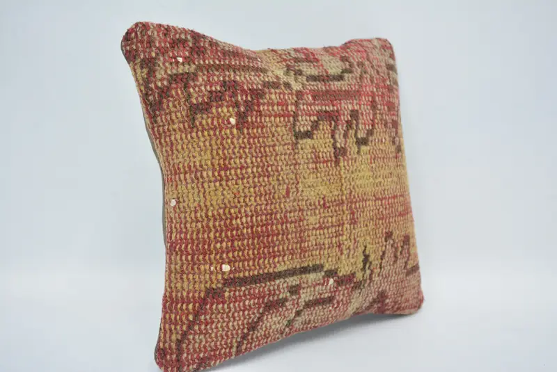 12x12 Green Pillow Cover, Throw Kilim Pillow, Cushion Cover, Vintage Cushion, Vintage Pillow, Handmade Kilim Cushion, Sustainable Cushion Cover - 3