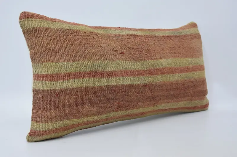 Throw Kilim Pillow, 12x24 Green Pillow Case, Garden Pillow, Pillow Cover, Decorative Cushion Case, Interior Designer Pillow, Home Decor Pillow - 3