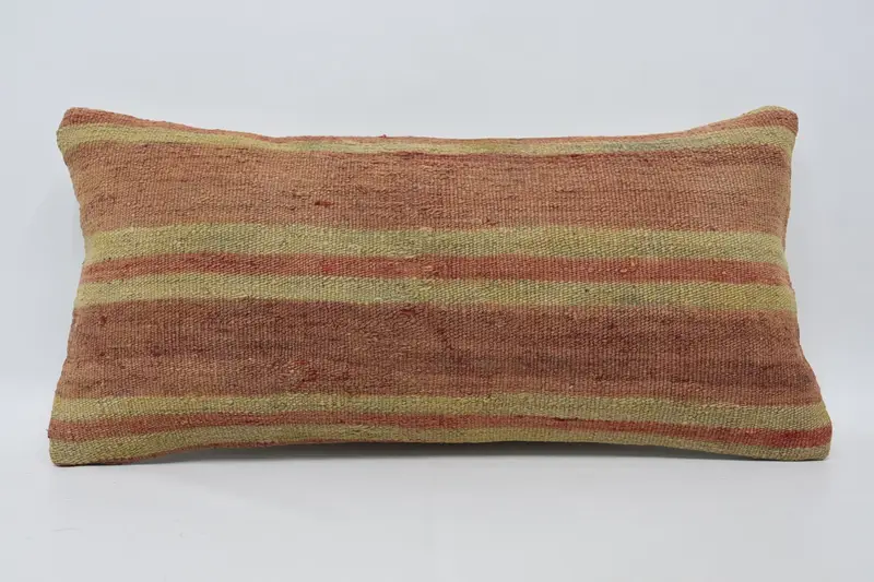 Throw Kilim Pillow, 12x24 Green Pillow Case, Garden Pillow, Pillow Cover, Decorative Cushion Case, Interior Designer Pillow, Home Decor Pillow - 1