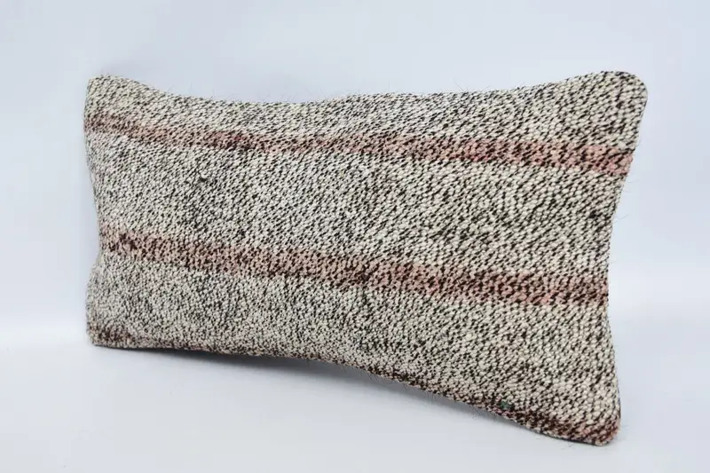 Vintage Kilim Throw Pillow, Turkish Pillow, 8x16 Beige Pillow Case, Pillow, Decorative Throw Cushion Cover, Turkish Kilim Pillow - 4