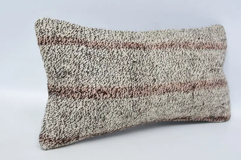 Vintage Kilim Throw Pillow, Turkish Pillow, 8x16 Beige Pillow Case, Pillow, Decorative Throw Cushion Cover, Turkish Kilim Pillow - 3