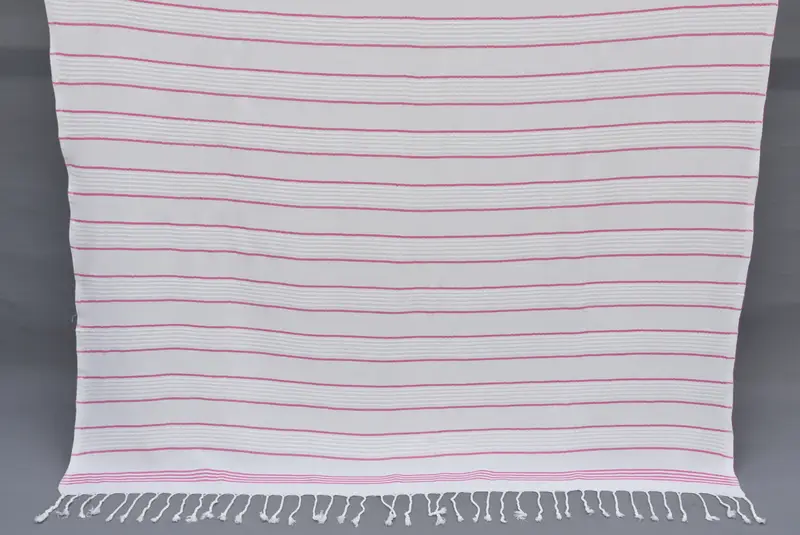 Bathroom Towel, 70x40 Cotton Striped Towel, Custom Beach Towel, Bath towel, Soft organic Turkish peshtemal for luxury spa use, Wedding Gift - 5