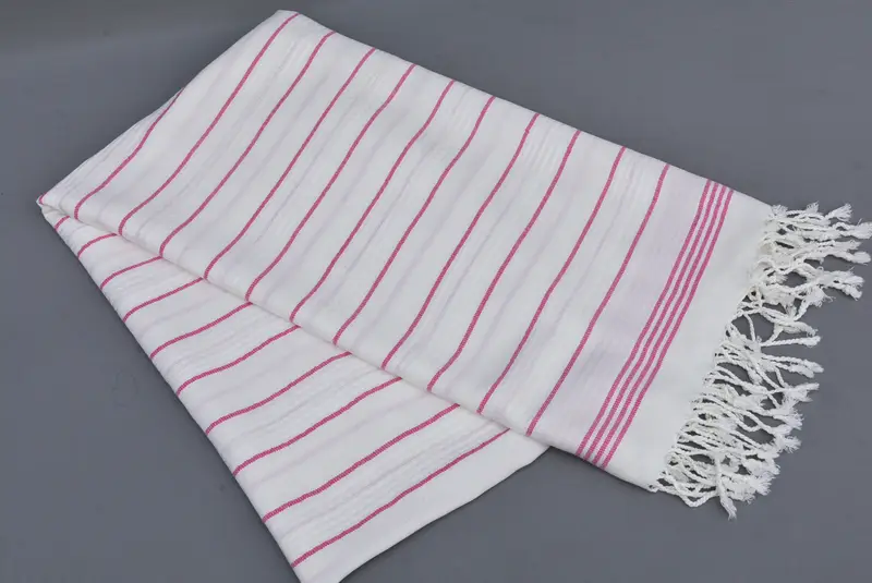 Bathroom Towel, 70x40 Cotton Striped Towel, Custom Beach Towel, Bath towel, Soft organic Turkish peshtemal for luxury spa use, Wedding Gift - 7