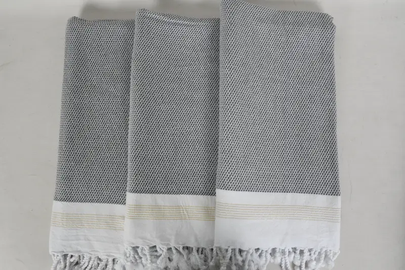 Organic Turkish towel, Turkish Towel Set, Personalized Beach Towel, Bridesmaid Gifts Personalized, Wedding Favors, 70x40 Cotton Striped Towel - 3