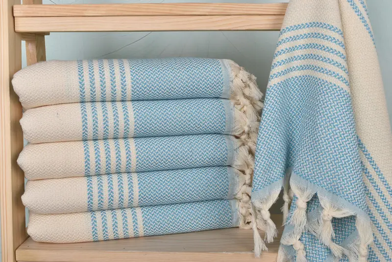 Bridal Shower Gift, Home Decor Gifts, 70x40 Cotton Striped Towel, Engagement Gift, Bridemaids Beach Towel, Organic towel, Towel With Name - 2