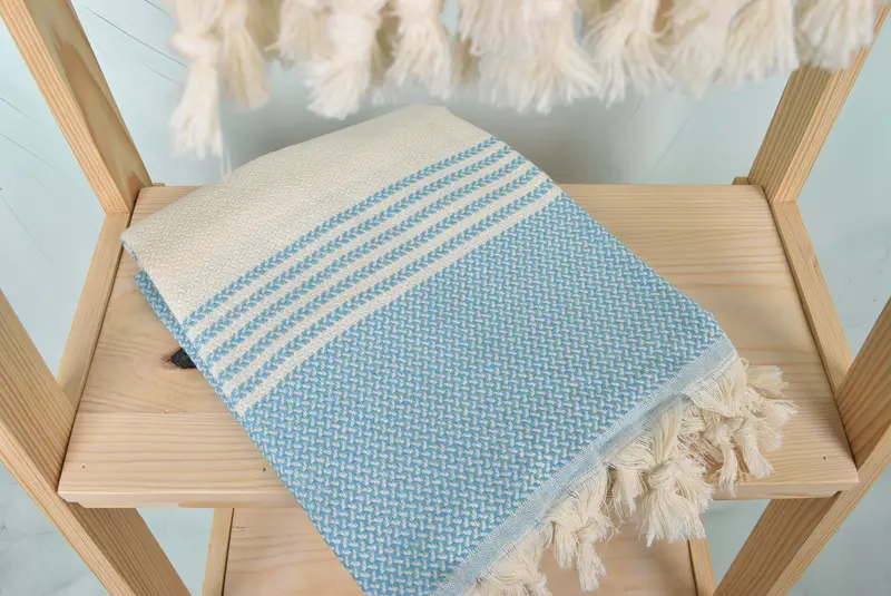 Bridal Shower Gift, Home Decor Gifts, 70x40 Cotton Striped Towel, Engagement Gift, Bridemaids Beach Towel, Organic towel, Towel With Name - 5