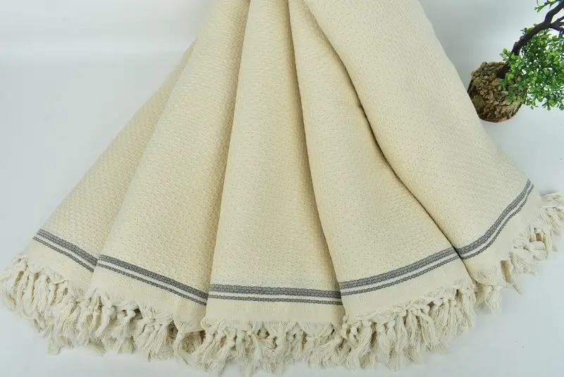 Woven Blanket, 94x92 Cotton Striped Towel, Spooky Bachelorette Party, Throw Blanket, Grandma Gift, Halloween Bachelorette Party, Boho Throw Blankets - 4