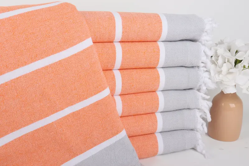 Personalized Wedding Gift For Couple, Housewarming Gift, 68x40 Cotton Striped Terry Towel, Organic towel, Turkish Towel USA, Best Wedding Gift - 1