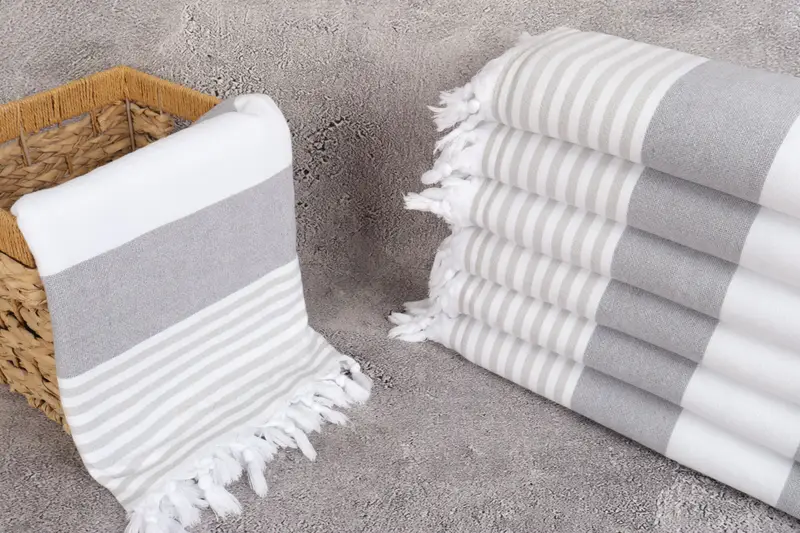Guest Towel, 68x36 Cotton Striped Terry Towel, Turkish Towel Beach Towel, Bridesmaid Gift Towel, Home Decor Gifts, Soft towel, Merry Christmas Gifts - 3