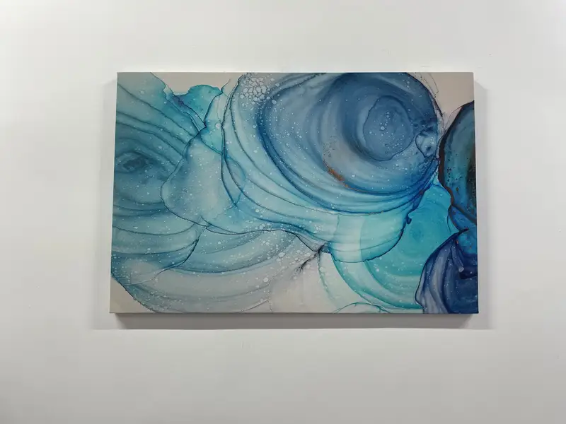 Blue Abstract Marble, Blue Marble Art, Marble Canvas Wall Print, Marble Canvas Print, Abstract Canvas Art, Canvas Painting, Marble Poster, - 7
