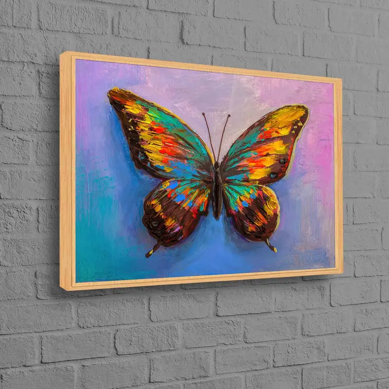 Lienzo de mariposa abstracto moderno: regalo colorido para amantes de las mariposas