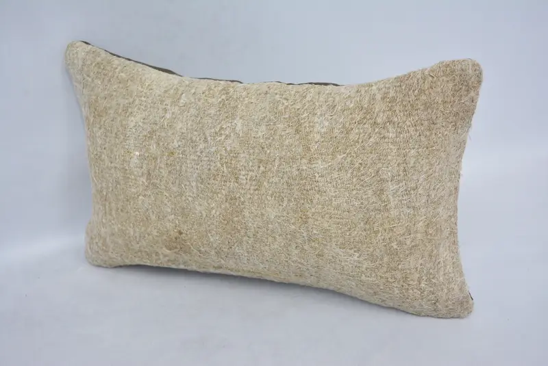 Cotton Cushion, 12x20 Beige Cushion Cover, Kilim Pillow, Wool Kilim Pillow Pillow, Pillow, Turkish Kilim Pillow, Pillow for Couch - 4