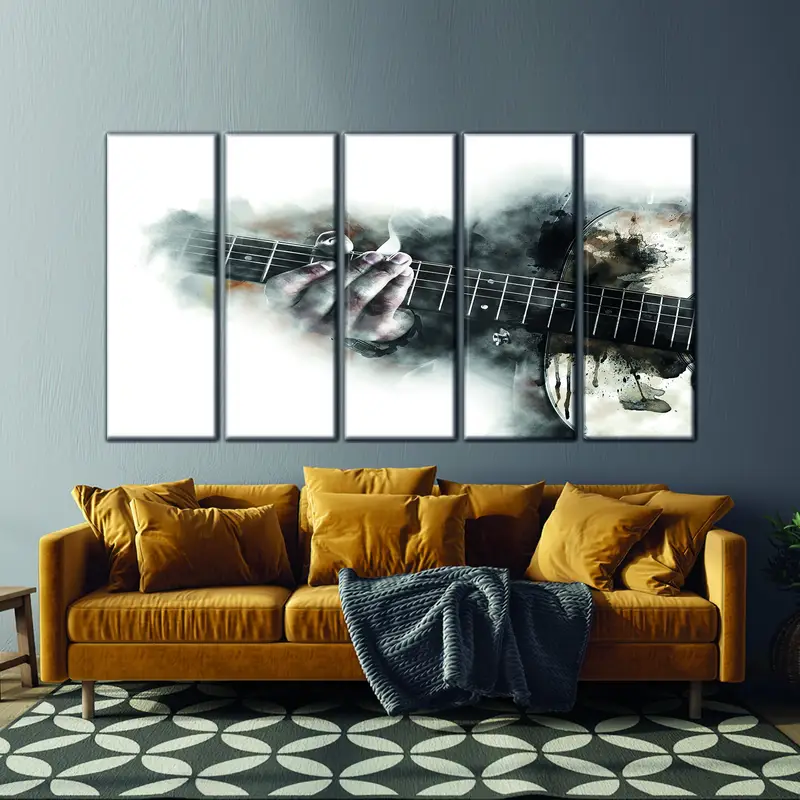 Guitar Wall Art, Guitar Print, Music Wall Art, Music Instruments Print, Guitar Poster, Guitar Abstract Wall Art, Watercolor Wall Art, - 4