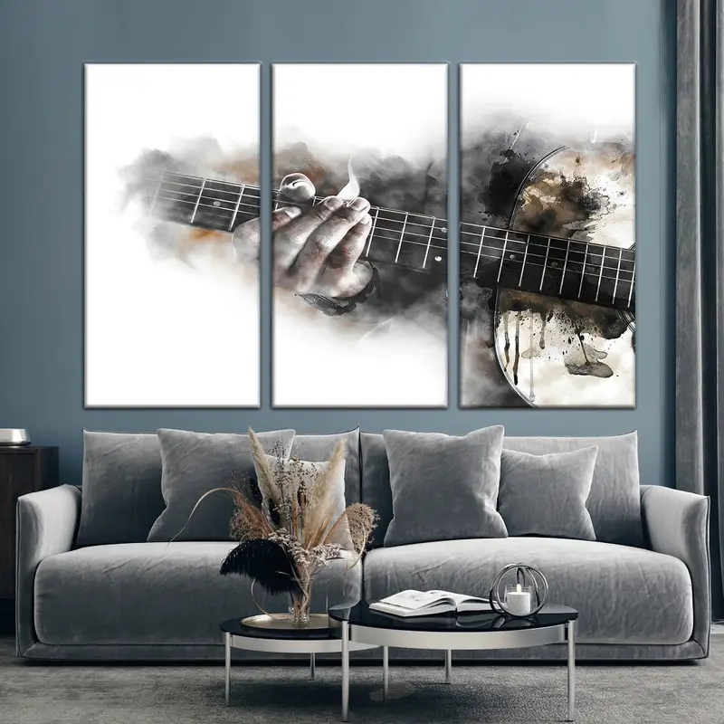 Guitar Wall Art, Guitar Print, Music Wall Art, Music Instruments Print, Guitar Poster, Guitar Abstract Wall Art, Watercolor Wall Art, - 2
