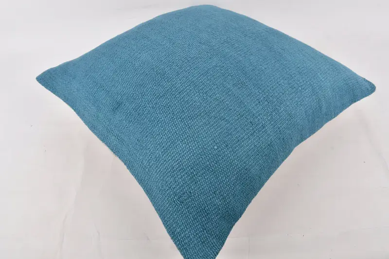24x24 Blue Cushion, Authentic Pillow Sham, Antique Pillows, Pillow, Ethnical Kilim Rug Pillow, Home Decor Pillow, Custom Pillow Cover - 6