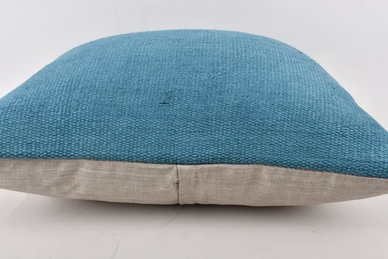 24x24 Blue Cushion, Authentic Pillow Sham, Antique Pillows, Pillow, Ethnical Kilim Rug Pillow, Home Decor Pillow, Custom Pillow Cover - 5